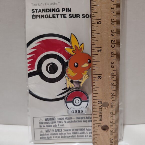 Pokemon Torchic Enamel Pin Official Nintendo Collectible Standing Pin Badge - Picture 3 of 4